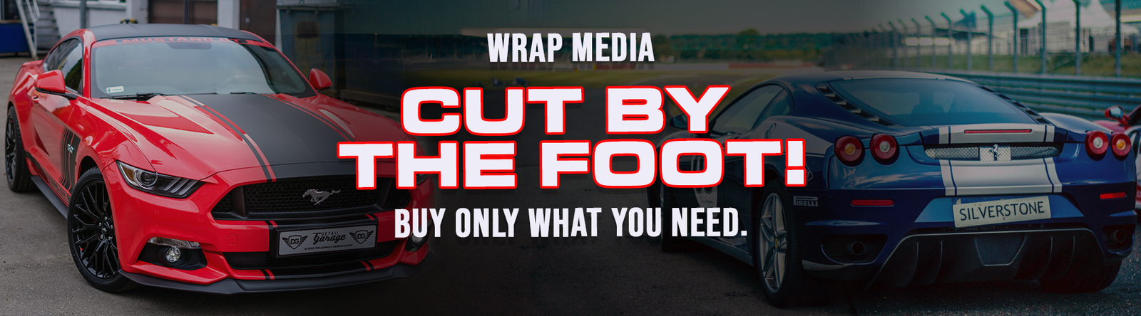 Wrapped Vehicle Header, Wrap Media Cut by the Foot! Buy only what you need. 