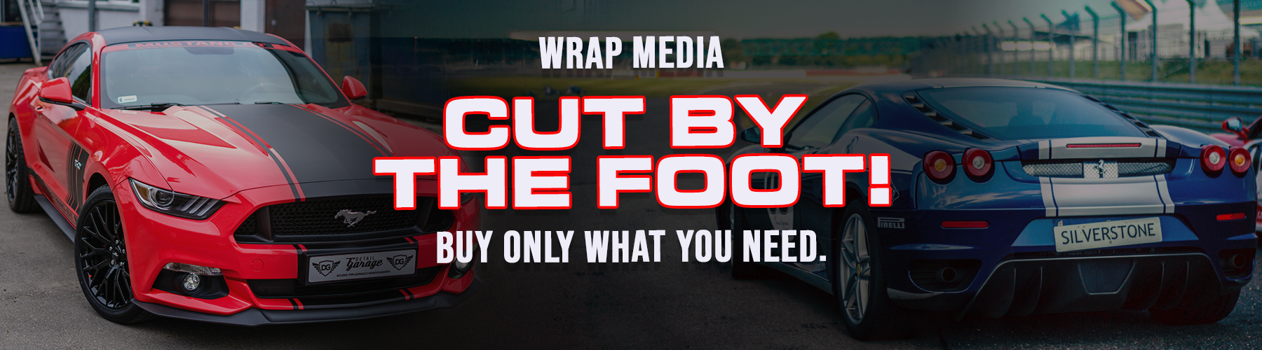 Wrapped Vehicle Header, Wrap Media Cut by the Foot! Buy only what you need. 